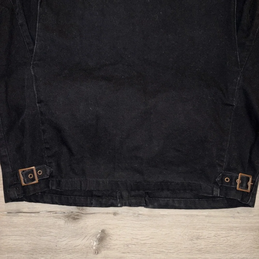 Vintage Polo Jeans Co Moto Racer Canvas Jacket Full Zip Men's XL Black